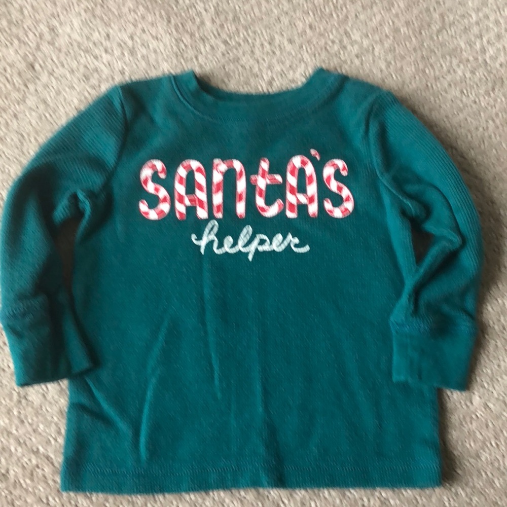 12 MO Christmas waffle shirt